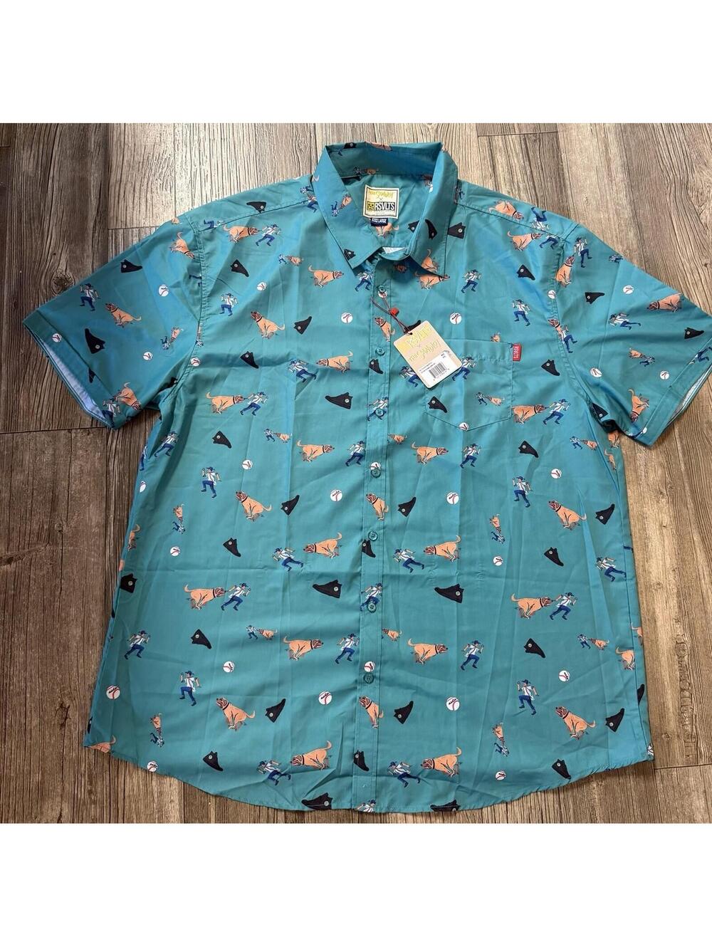 RSVLTS "The Sandlot" Benny The Jet button-up shirt Sz 4XL NWT